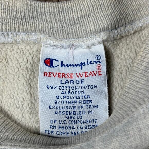 Vintage Champion Reverse Weave EIU Eastern Illinois Mens Sz Large Gray Crewneck - Picture 8 of 8